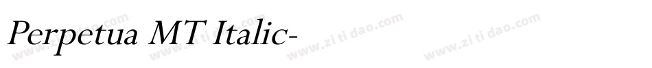 Perpetua MT Italic字体转换